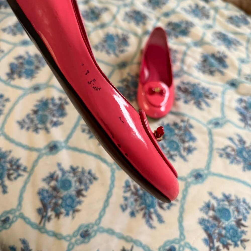 Tory Burch Pink Flats with Decorative Bow - Picture 5 of 6